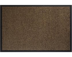 Hekomat |Droogloopmat| 60x90 | Anti slip |Bruin/teak