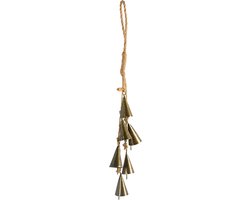 Heksenbellen - Metalen Windgongen - Bescherming Deurhanger - Handgemaakte Heks Rotan Krans - Klokken Hangende Ornamenten - Buiten Binnen Portiek Tuin Raam Kunst Ambacht Home Decoratie