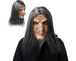 Heksenmasker Halloween - halloween decoratie - Eng Gezicht zonder Ogen - Latex Adembaar Masker - Rekbaar Universeel Maat - Griezelmasker voor Halloweenfeest & Horrorfeest
