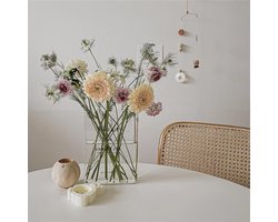 Heldere boekenvaas, acryl boek vazen, tulpenvaas, imitatie, boekontwerp, kamerdecoratie, vaas van acryl, acrylvazen voor woondecoratie, bureau-organizer voor planken