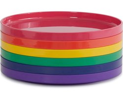 Heller Max melamine borden Rainbow - 19 cm - set van 6