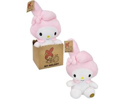 Hello Kitty My Melody knuffel 27 cm - in papier giftbag