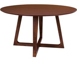 Hello ronde eetkamertafel walnoot decor Ø137 cm.