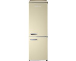Helvetia Retro Koel-vriescombinatie HRCBGR300PEC1 - Crèmekleur (Beige) 300L - Led Verlichting - XL - 192 cm hoog
