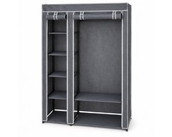 HEM Stoffen Garderobekast - 100x46x174 cm - 5 Stoffen Legplanken