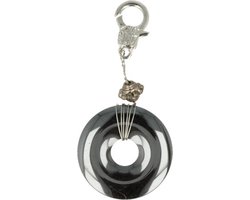 Hematiet donut sleutelhanger / tashanger