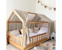 Hemd voor kinderbedden, 100% katoen, mousseline hemelbed, decoratieve gordijnen voor kinderen