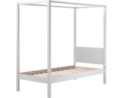 Hemelbed Charlie Wit - Hoogte 190.5 cm