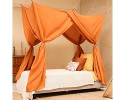 Hemelbed Gordijn Rechthoekig voor Eenpersoonsbed - Slaapkamerdecoratie en Klamboe