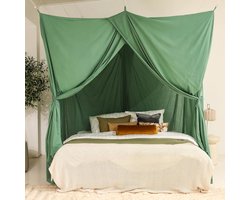Hemelbed Gordijn voor Tweepersoons Bed | Rechte Klamboe voor Slaapkamer Decoratie | In Diverse Kleuren & Maten
