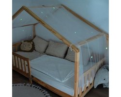 Hemelbed Met Lumiere Sterren - Bedhemel voor Kinderkamer Huisbed - Decoratie voor Bed 90x200 & 120x200 cm