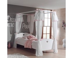 Hemelbed met Voile 90 x 200 cm Bloom Wit