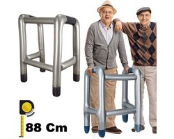 Henbrandt - Grappig Opblaasbaar Looprek - Feestartikel voor Abraham / Sara Feest of Opa / Oma thema - 58x 45 x 88 Cm