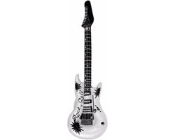 Henbrandt Opblaasbare Gitaar - 106 cm - wit - Speelgoed - Feestartikel - Luchtgitaar