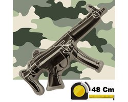 Henbrandt - Opblaasbare Machinegeweer - 48 Cm - Voor Maffia Themafeest - Opblaasbaar geweer - Opblaasartikel - Opblaasfiguur - Feestartikel en Kostuumaccessoire