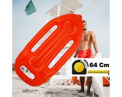 Henbrandt - Opblaasbare Reddingsboei Life Saver - 64 Cm - Baywatch Stijl - Opblaasartikel - Strand & Zwembad Opblaasfiguur - Kleur: Rood