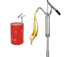 Hendelbediende vatpomp, intrekbare handpomp met afneembaar mondstuk, oliepomp handpomp voor vaten van 15 tot 55 gallon, handpompolie zijn ideaal voor diesel, smeermiddelen, tandwielolie en