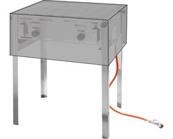 HENDI Afdekhoes voor grill/roast – UV-bestendig PEVA – 720x560x360 mm