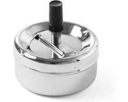 HENDI Asbak met drukknop – verchroomd metaal – Ø90x(H)45mm – niet vaatwasserbestendig