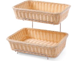 HENDI Broodmanden display – GN 1/2 – Verchroomd rek – Set van 2 – 360x280x x(H)290 mm