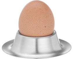 HENDI Eierdopjes – roestvrij staal – vaatwasserbestendig – set van 6 – laag model – Ø85x15 mm