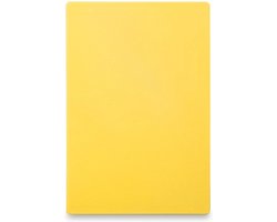 HENDI Gele snijplank – HACCP-gecertificeerd – HDPE kunststof – 600x400 mm – vaatwasserbestendig