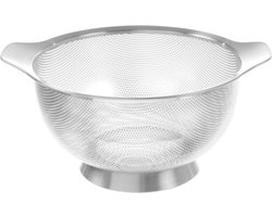 HENDI Geperforeerd vergiet – roestvrij staal – met voet en grepen – ⌀260x140 mm