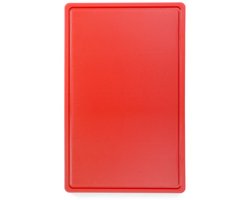 HENDI HACCP snijplank GN 1/1 rood van HDPE met gladde zijde, 15 mm dik