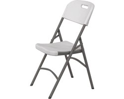 HENDI Inklapbare stoel – Belastbaar tot 180 kg – Wit – 540x440x x(H)840 mm