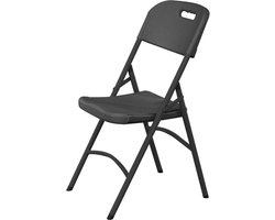 HENDI Inklapbare stoel – zwart – draagkracht 180 kg – 540x440x x(H)840 mm