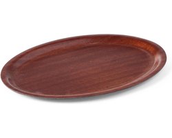 HENDI Ovaal dienblad met antislipcoating – mahonie – 230x160 mm