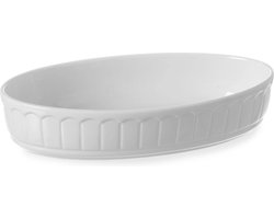 HENDI Ovale ovenschaal – porselein – 1L – thermoshockbestendig – 245x145x55 mm
