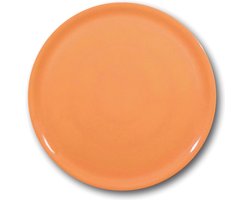 HENDI Pizzabord – Geglazuurd Porselein – Ø330 mm – Oranje – Magnetron- en Vaatwasmachinebestendig