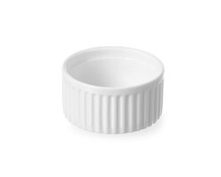 Hendi Porseleinen ramekin - geribbeld - thermoshockbestendig - Ø70x35mm - helder wit