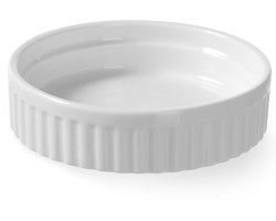 HENDI Ramekin – Geribbeld – Thermo shock bestendig – Porselein – Ø90x(H)48mm – Helder wit