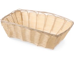 HENDI Rechthoekig broodmandje - breukvast poly-rotan - vaatwasmachinebestendig - 225x150x65 mm