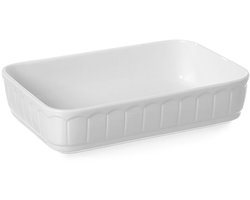 HENDI Rechthoekige ovenschaal – porselein – thermoshockbestendig – 2,3L – 282x192x65 mm