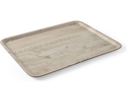 HENDI Stijlvol dienblad met houtnerf dessin - licht hout - 330x430 mm - krasbestendig en vaatwasmachinebestendig