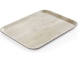 HENDI Stijlvol dienblad met houtnerf dessin – licht hout – 370x530 mm – kras- en vlekbestendig