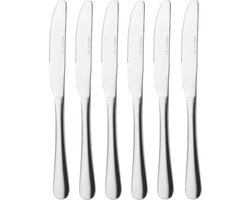 HENDI Tafelmes – set van 6 – hoogglans gepolijst – roestvast staal – 225 mm