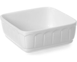 HENDI Vierkante ovenschaal – porselein – 1,1L – thermoshock bestendig – 165x165x65 mm