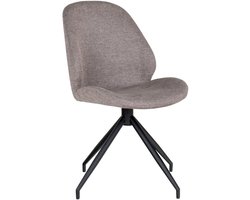 Hendriks | eetkamerstoel | steen | polyester en staal | 40x40x50 cm | eetkamerstoel | eetkamerstoel industrieel | woonkamer stoelen | stoel | Wood Selections