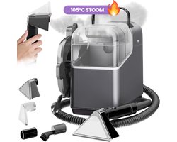 Hendriqs® 4-1 Tapijtreiniger - 105 °C Stoomreiniger met Anti-Verstopping Functie & Wieltjes en Automatisch Snoeroprolsysteem - Zetelreiniger - Vlekkenreiniger - Bank Reiniger - Meubelreiniger - Bankreiniger - Reinigingsmachine