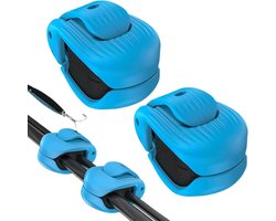 Hengel Bevestigingsriemen - Hengel Klemmen - Vissen Organiseren - Antislip Compact Ontwerp - 3 x 12 x 3 cm - Blauw