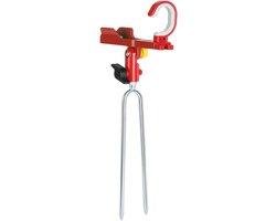 Hengel Houder - Vissen Ondersteuning - Kustlijn Visserij - Verstelbaar Grond Systeem - 4 x 10 x 4 cm - Rood