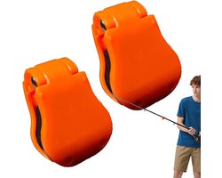 Hengel Stropdas Houder - Gereedschap Organizer - Vissen Uitrusting - Tweetraps Vergrendeling - 3 x 10 x 3 cm - Oranje
