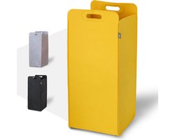 Hennez Wasmand Opbergmand 80L Waterdicht met Handvat - Smalle Wasbak - Vilt Waszak Vierkante Wasmand Opvouwbaar