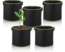 Herbruikbare 12 Liter Planttassen - Fleece Stoffen Potten voor Aardappels, Tomaten, Groenten en Bloemen in Tuin en Balkon