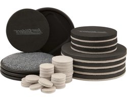 Herbruikbare meubelverhuizers voor harde oppervlakken - Snelle & gemakkelijke zware meubelverplaatsing met SuperSliders Variety Pack (36 stuks)