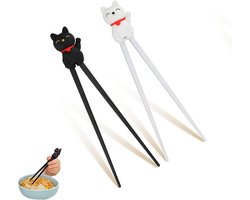 Herbruikbare Niet-Slip Chopsticks met Kattenontwerp - Ideaal voor Beginners, Aziatische Keuken Accessoire, Perfect voor Thuisgebruik en Etenservaringen